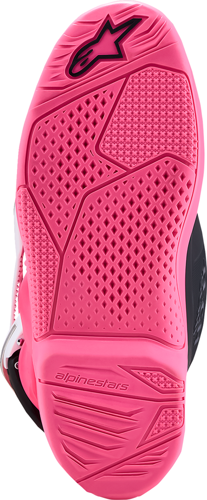 ALPINESTARS Youth Tech 7S Boots - Fluorescent Pink/Black/White - US 6 / EU 39 2015017-3187-6