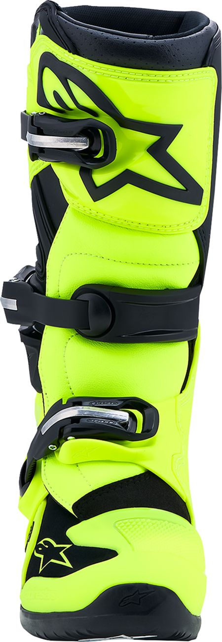 ALPINESTARS Youth Tech 7S Boots - Fluorescent Yellow/Black - US 5 / EU 38 2015017-551-5