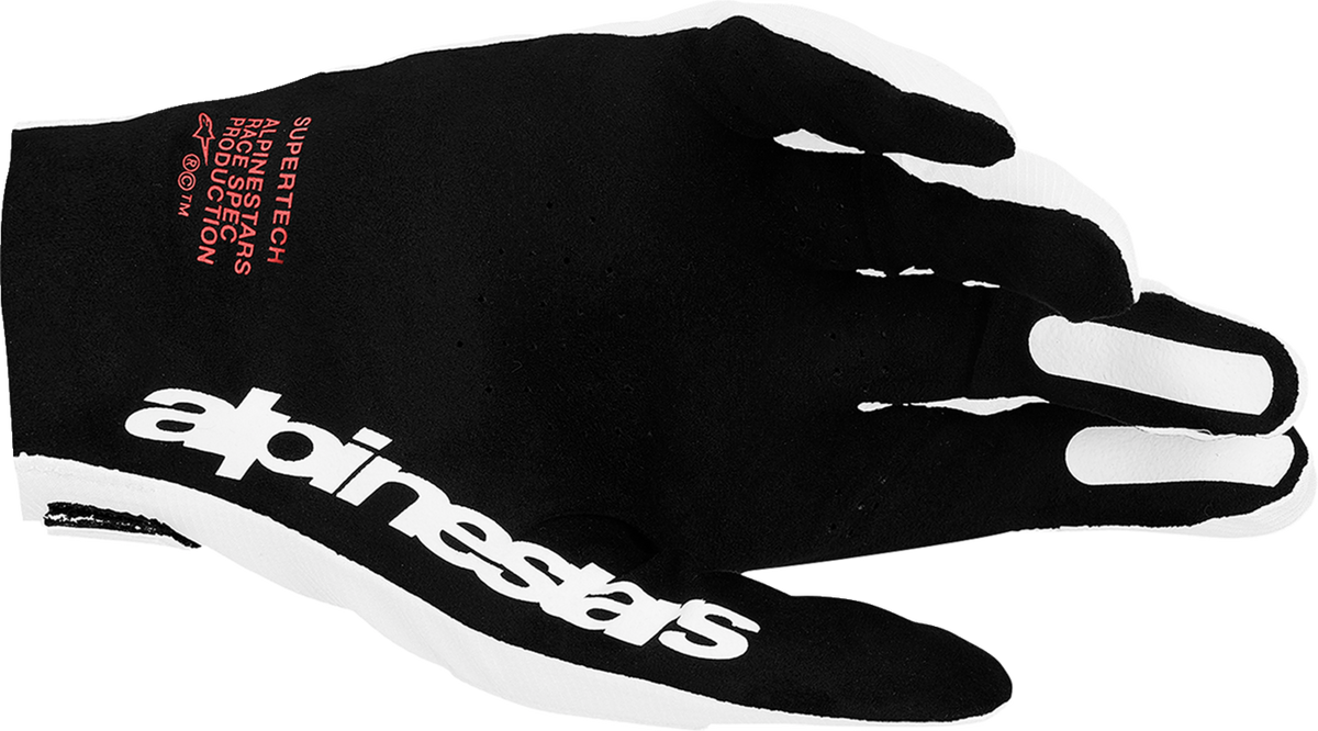 ALPINESTARS Supertech MX Gloves - White/Black/Fire Red - Small 3560627-2063-S