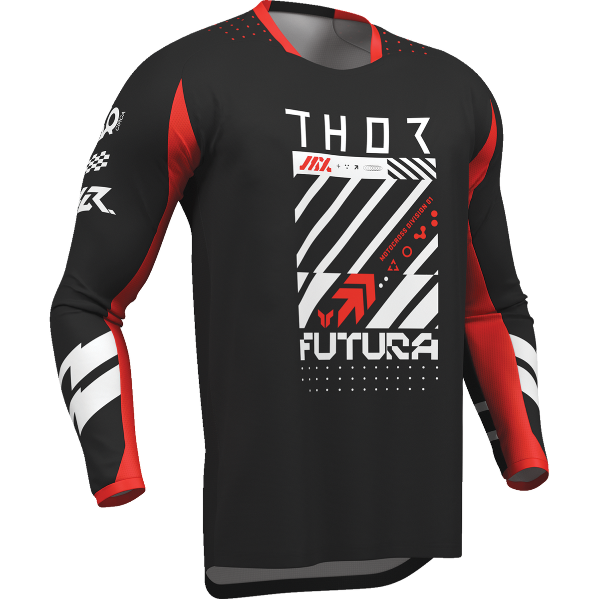 THOR Youth Launchmode Futura Jersey - Black/Red - XS 2912-2756