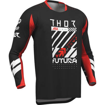 THOR Youth Launchmode Futura Jersey - Black/Red - Small 2912-2757