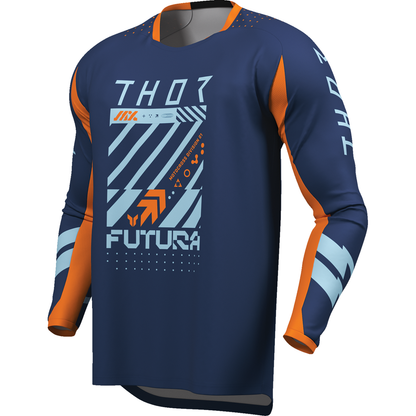 THOR Youth Launchmode Futura Jersey - Navy/Orange - Small 2912-2763