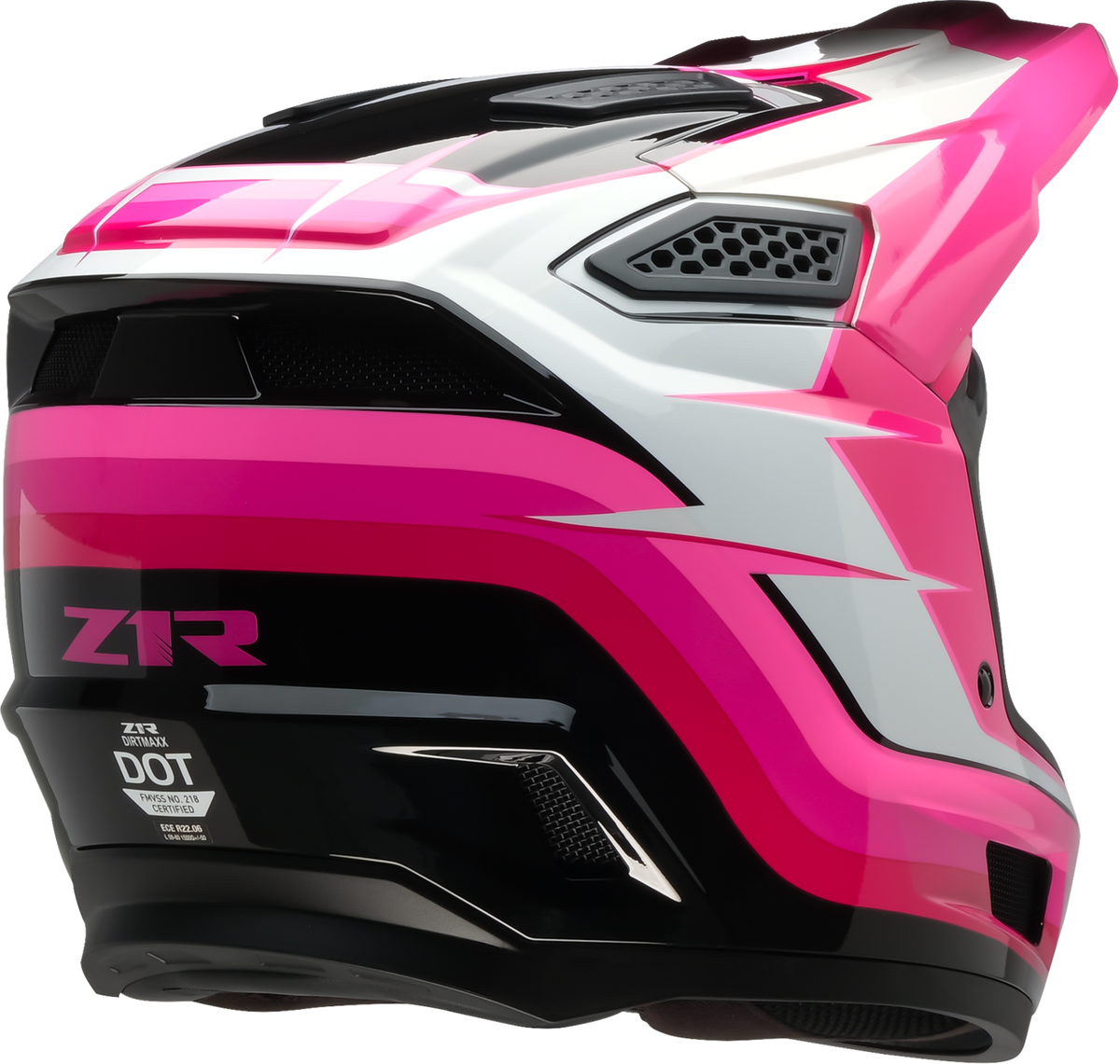 Z1R Dirt Maxx Helmet - Vortex - Pink/White - XL 0110-9709