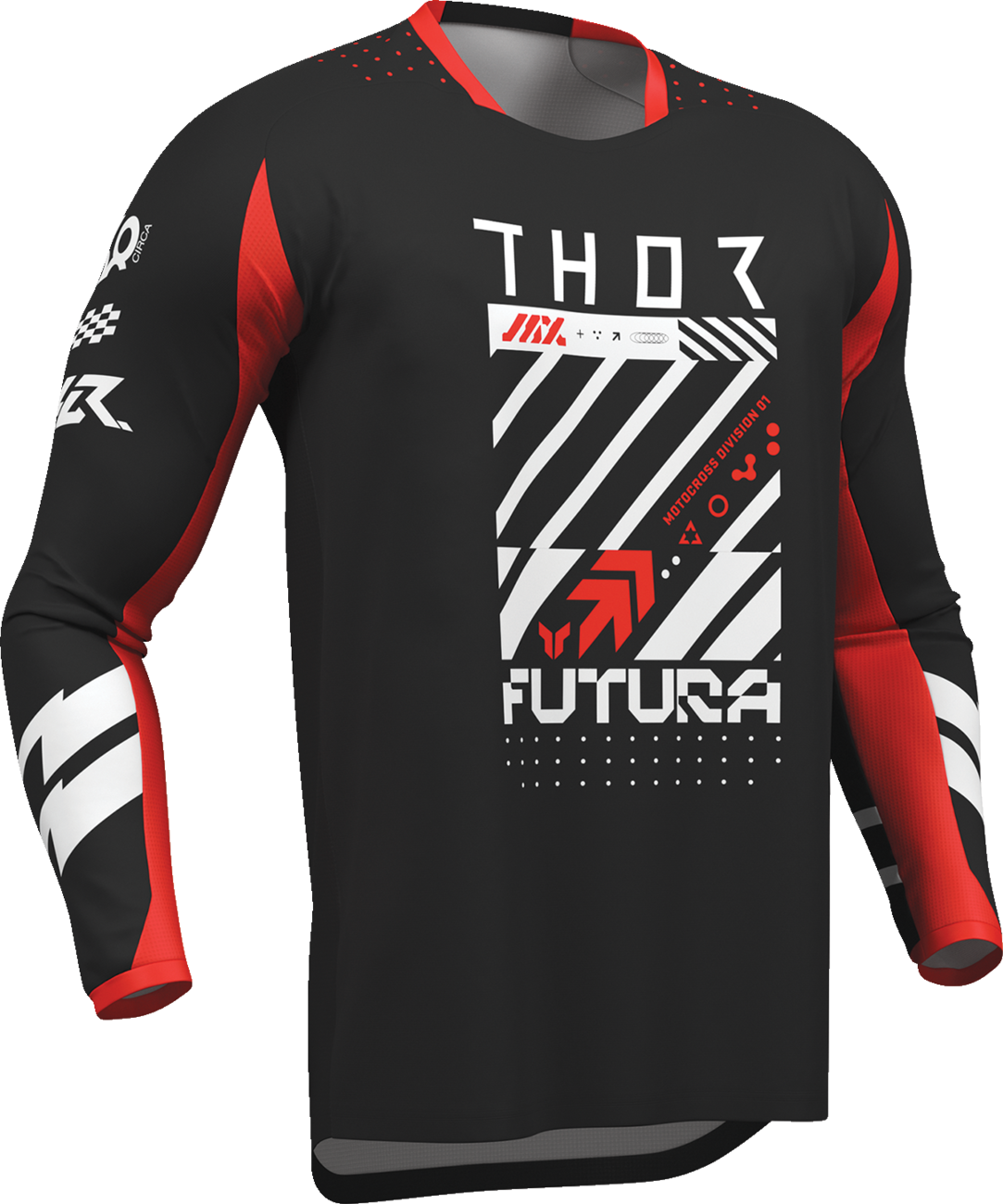 THOR Youth Launchmode Futura Jersey - Black/Red - Medium 2912-2758