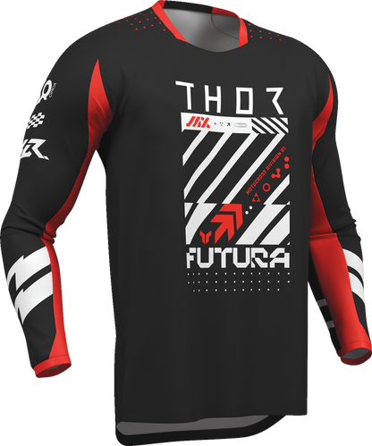 THOR Youth Launchmode Futura Jersey - Black/Red - Medium 2912-2758