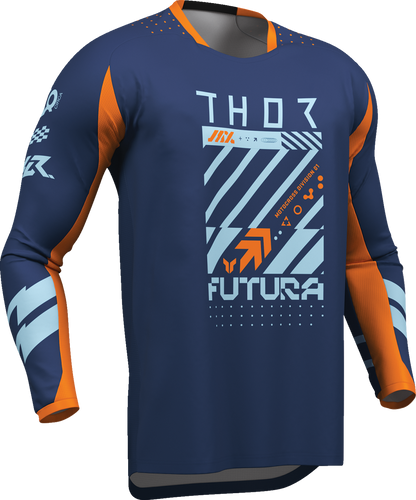 THOR Lauchmode Futura Jersey - Navy/Orange - Medium 2910-8903