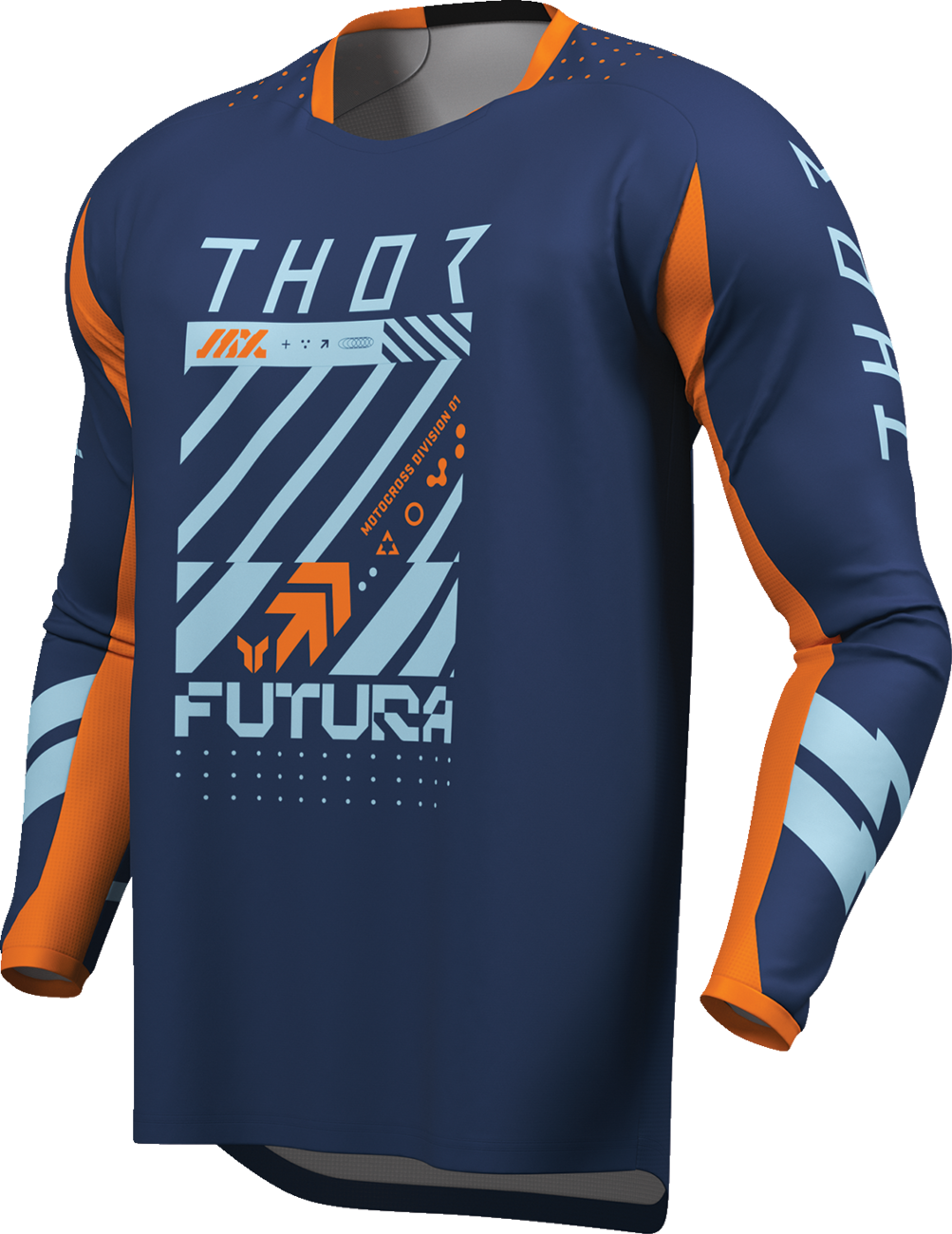 THOR Lauchmode Futura Jersey - Navy/Orange - Medium 2910-8903