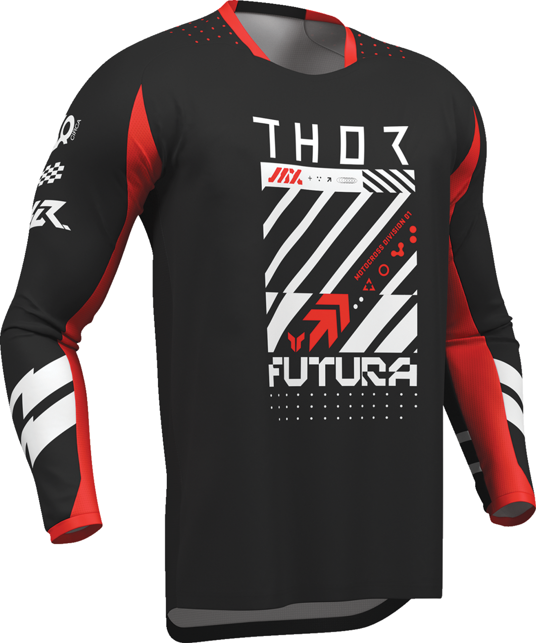 THOR Lauchmode Futura Jersey - Black/Red - Large 2910-8892