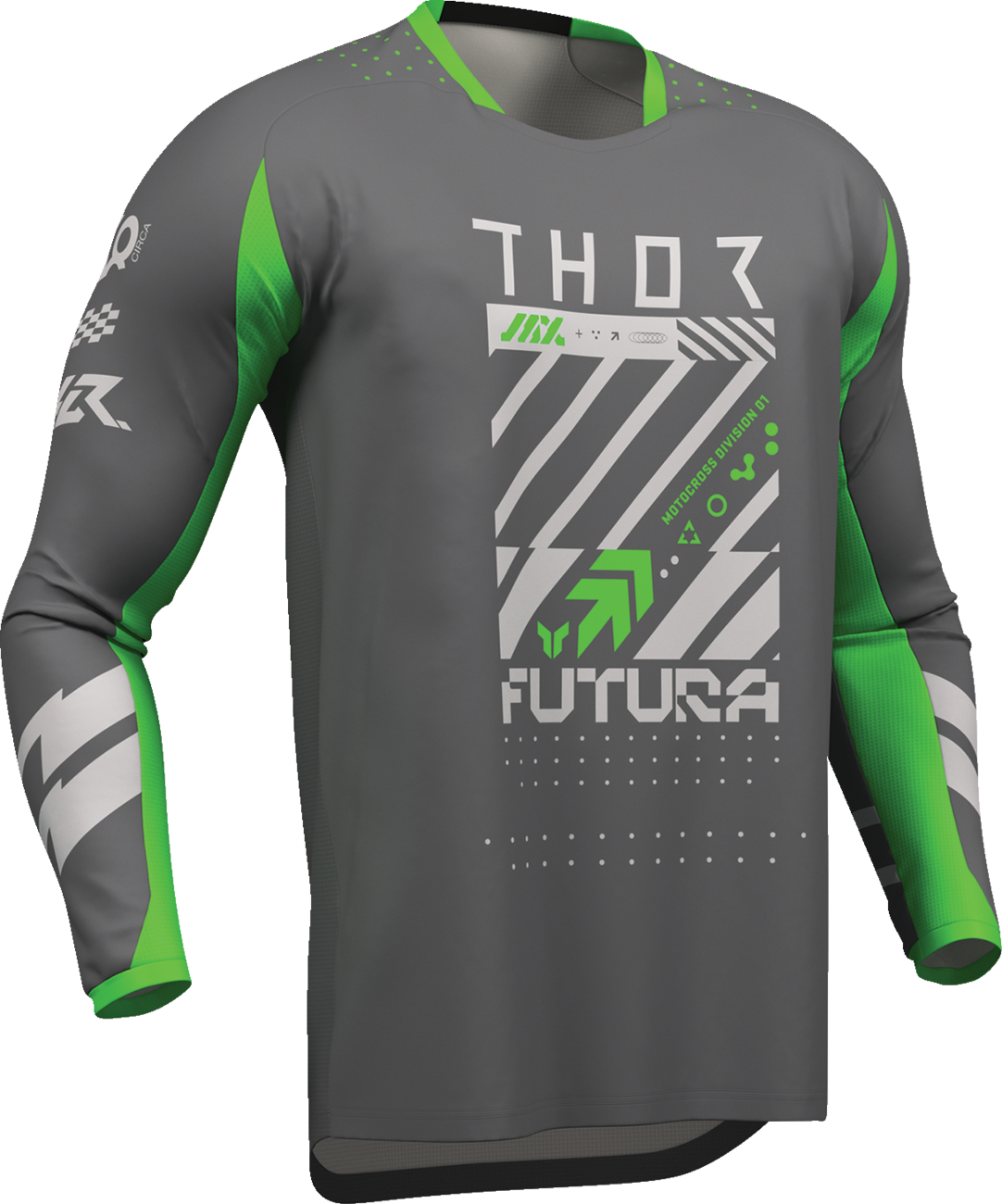 THOR Lauchmode Futura Jersey - Charcoal/Green - XL 2910-8899