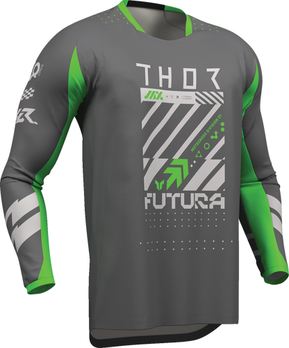 THOR Lauchmode Futura Jersey - Charcoal/Green - XL 2910-8899