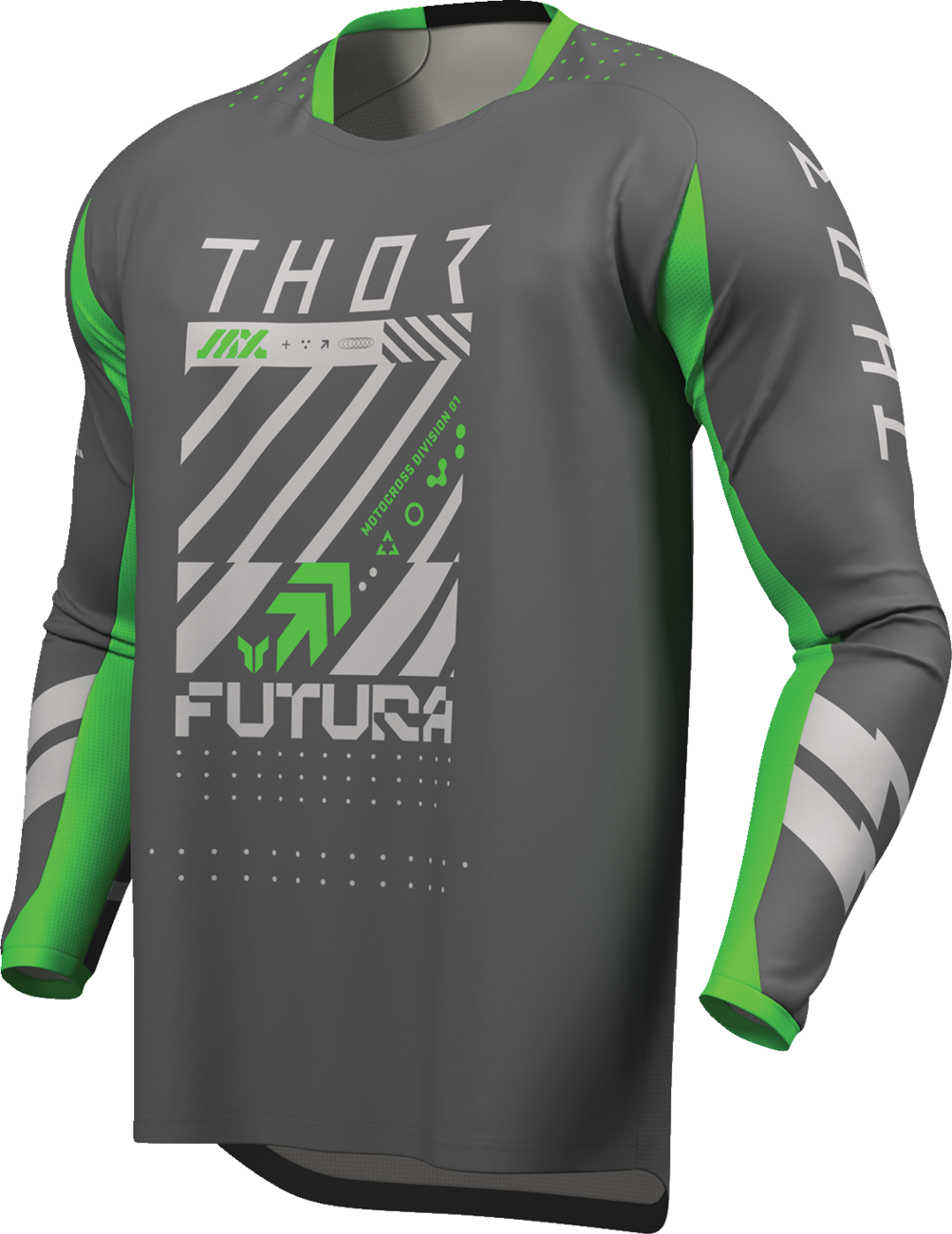 THOR Lauchmode Futura Jersey - Charcoal/Green - 2XL 2910-8900