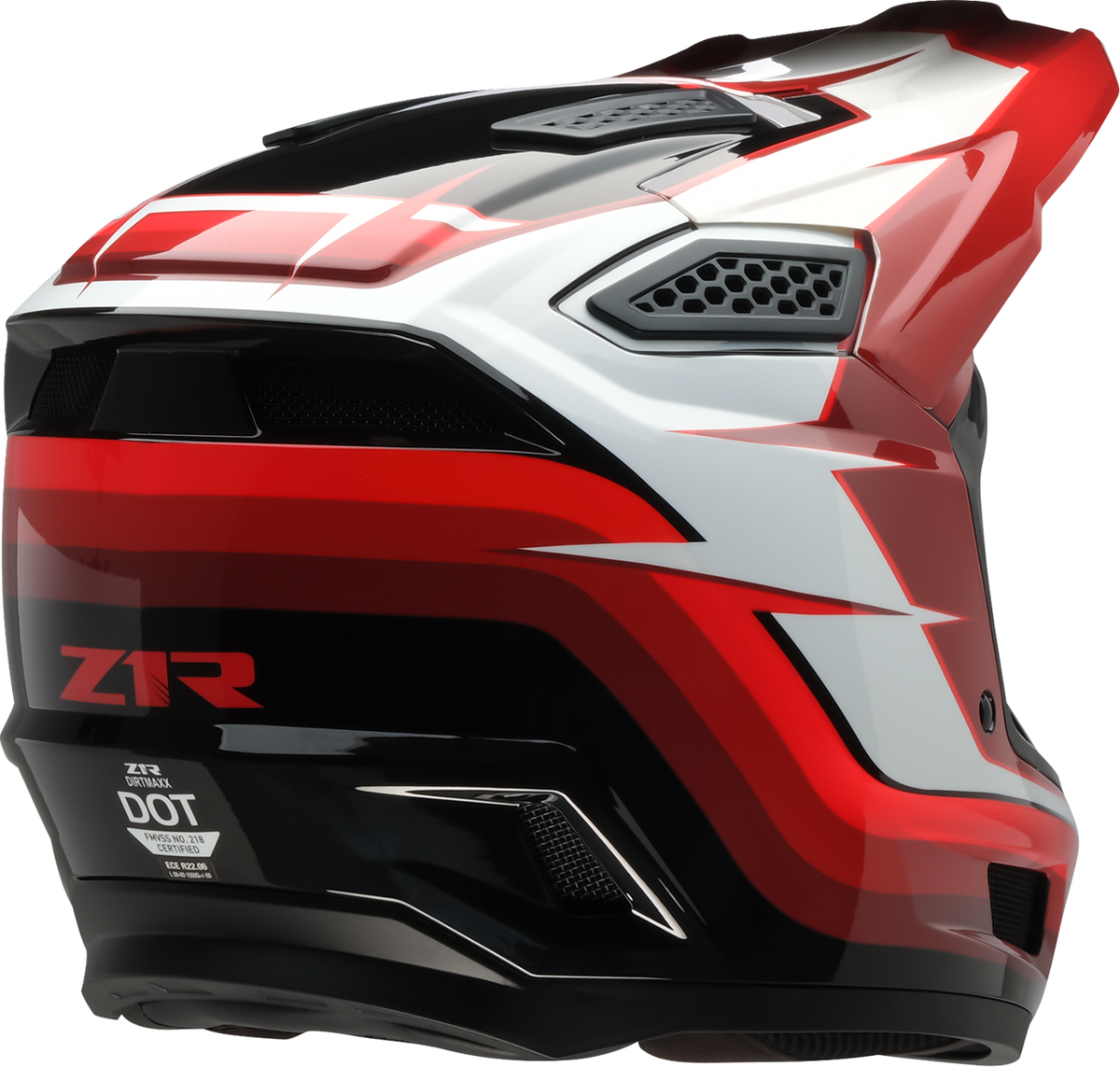 Z1R Dirt Maxx Helmet - Vortex - Red/White - XL 0110-9700