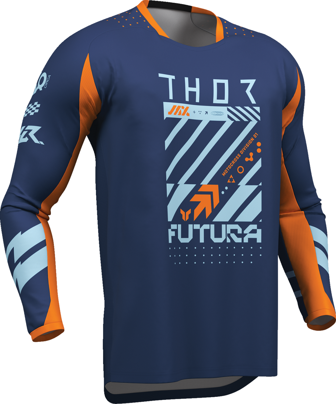 THOR Youth Launchmode Futura Jersey - Navy/Orange - 2XS 2912-2761
