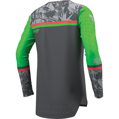 THOR Youth Sportmode Punk'd Jersey - Charcoal/Green - XL 2912-2736