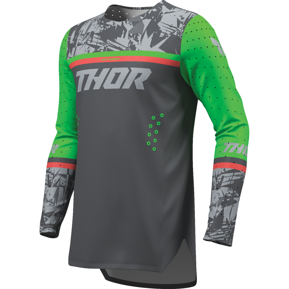 THOR Youth Sportmode Punk'd Jersey - Charcoal/Green - XL 2912-2736