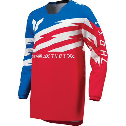 THOR Youth Launchmode Shockie Jersey - Red/Blue - Small 2912-2751