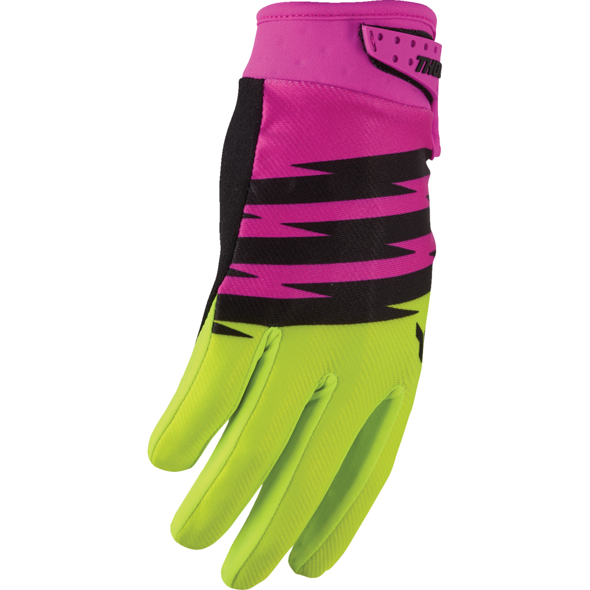 THOR Youth Launchmode Shockie Gloves - Acid/Fuchsia - Medium 3332-2308