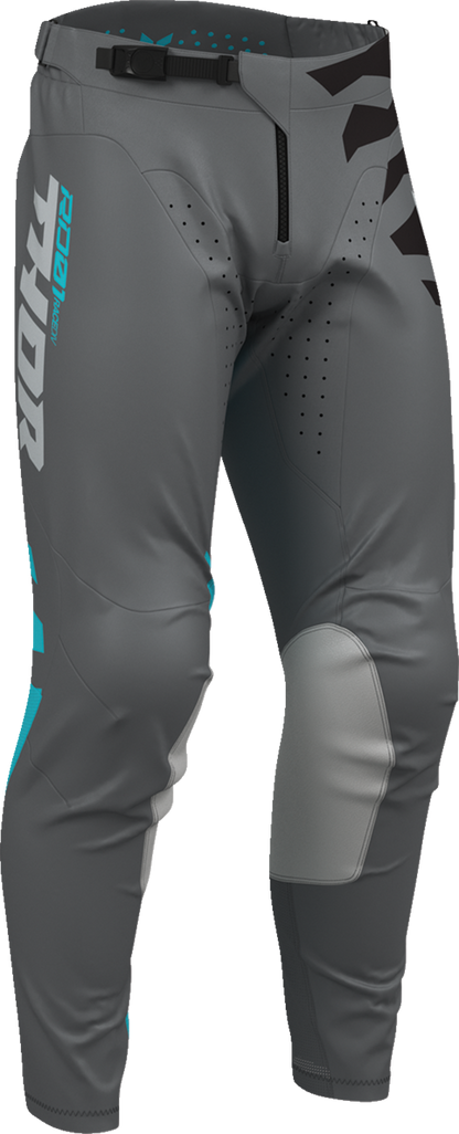 THOR Launchmode Shredder Pants - Charcoal/Aqua - US 38 2901-13047