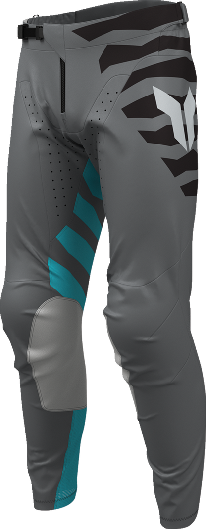 THOR Launchmode Shredder Pants - Charcoal/Aqua - US 40 2901-13048