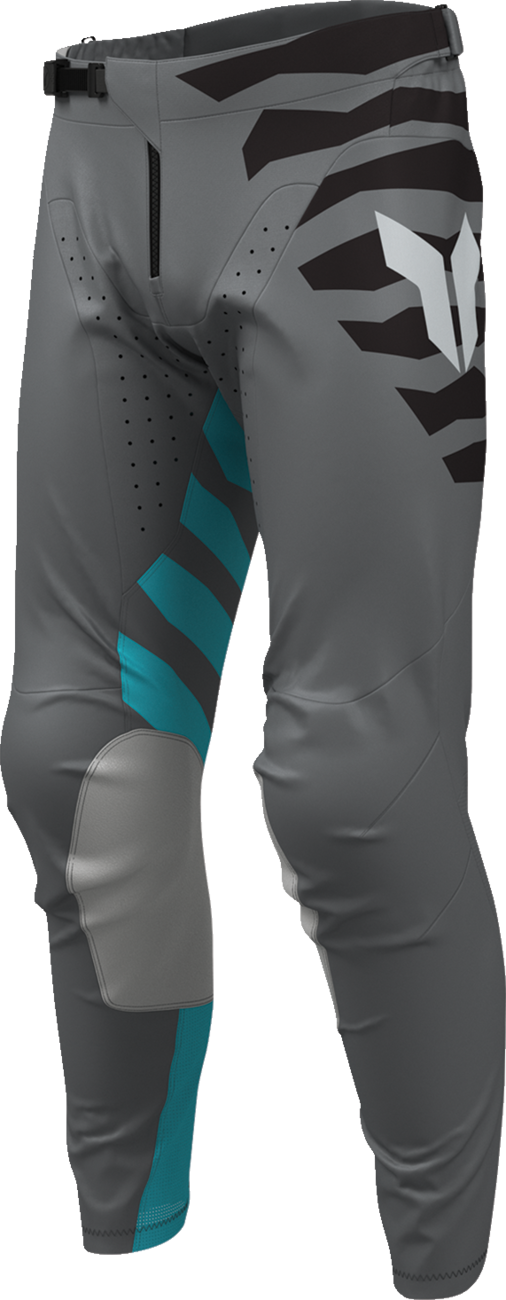 THOR Launchmode Shredder Pants - Charcoal/Aqua - US 42 2901-13049