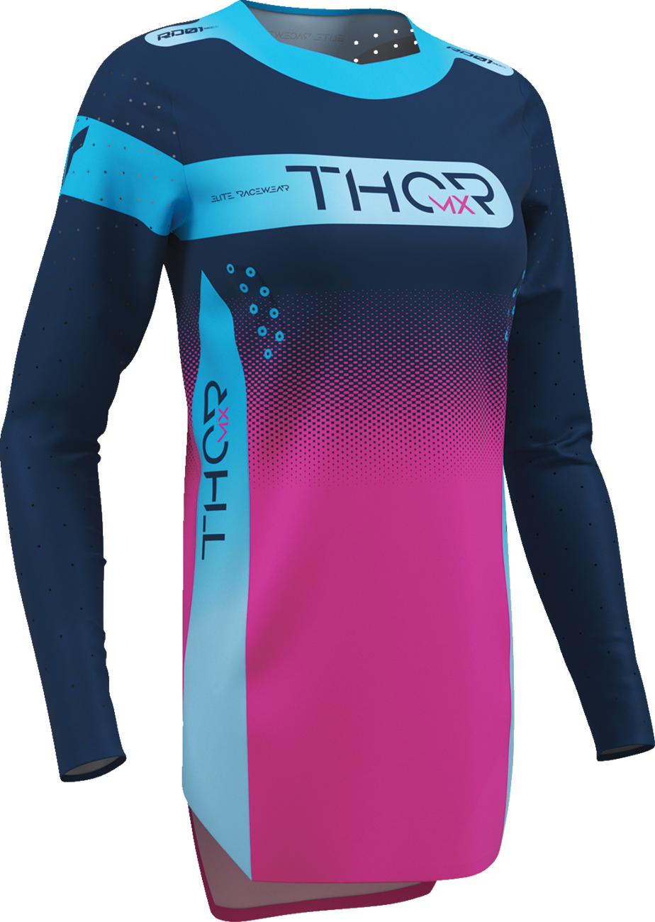 THOR Women's Sportmode Merge Jersey - Navy/Fuchsia - Medium 2911-0396