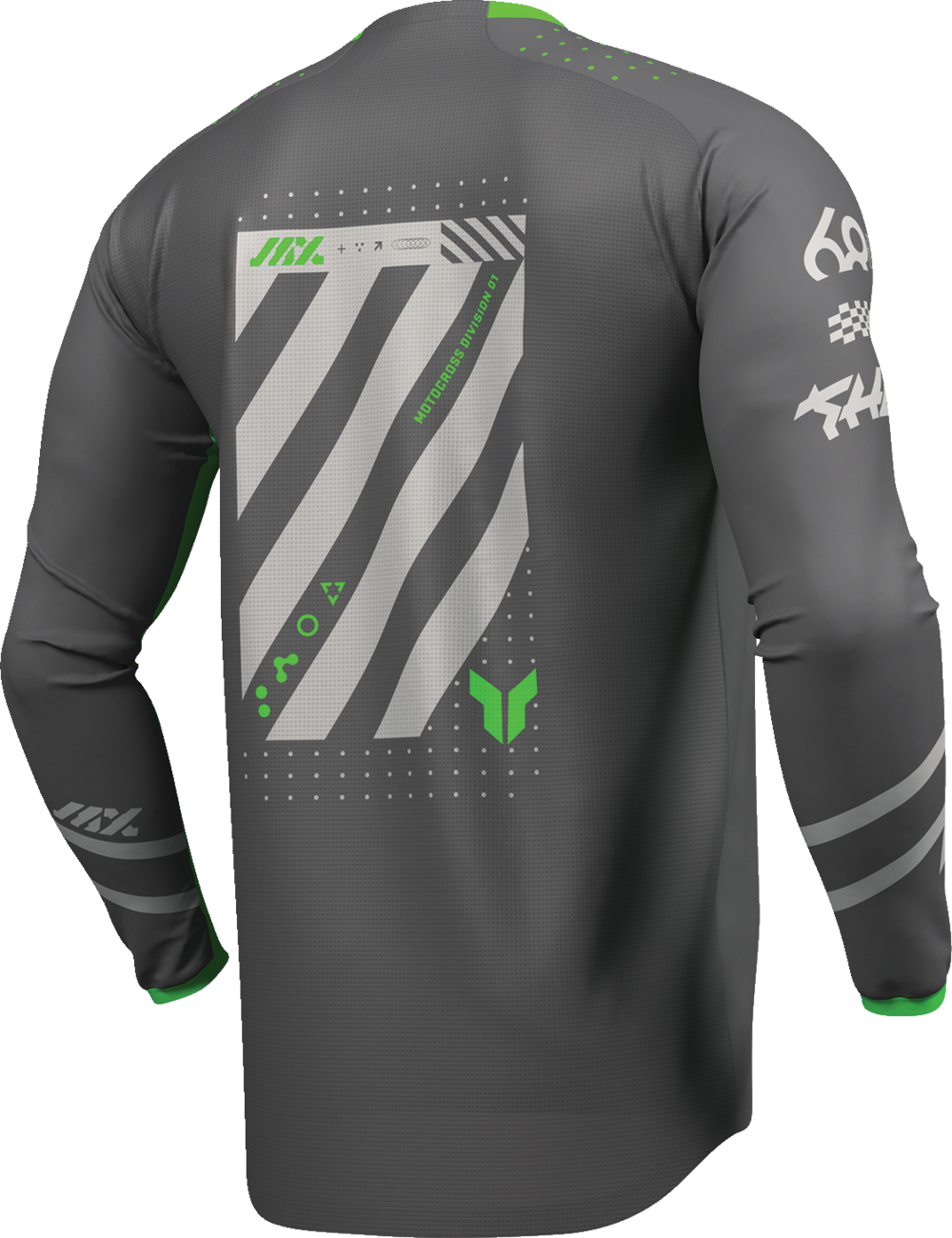 THOR Lauchmode Futura Jersey - Charcoal/Green - Small 2910-8896