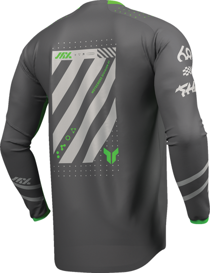 THOR Lauchmode Futura Jersey - Charcoal/Green - Small 2910-8896