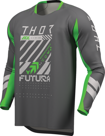 THOR Lauchmode Futura Jersey - Charcoal/Green - Small 2910-8896