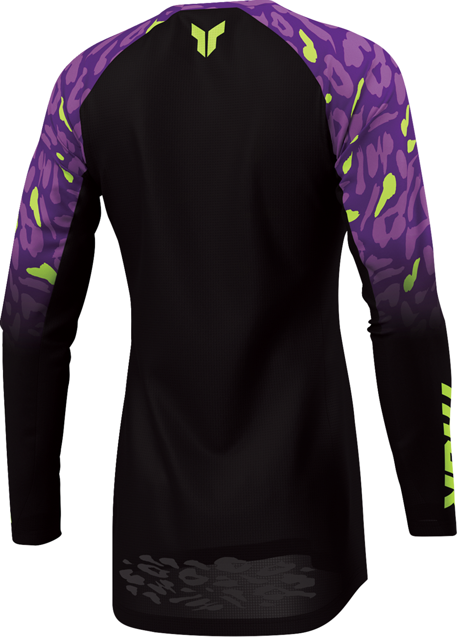 THOR Women's Launchmode Spotted Jersey - Black/Purple - XL 2911-0403