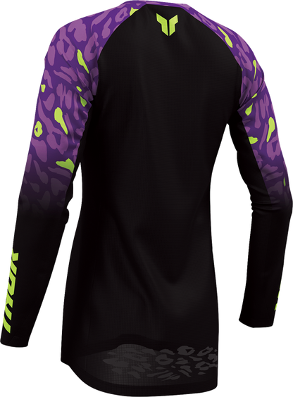 THOR Women's Launchmode Spotted Jersey - Black/Purple - XL 2911-0403