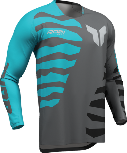 THOR Launchmode Shredder Jersey - Charcoal/Aqua - 2XL 2910-8870