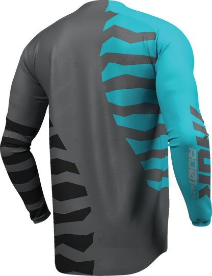THOR Launchmode Shredder Jersey - Charcoal/Aqua - 2XL 2910-8870