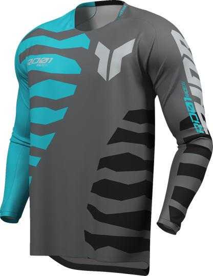 THOR Launchmode Shredder Jersey - Charcoal/Aqua - 2XL 2910-8870