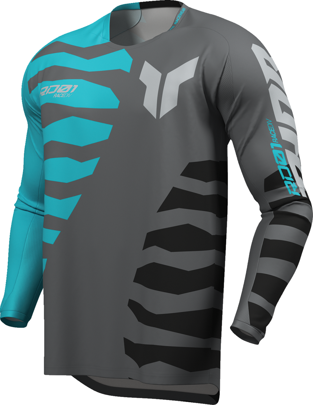 THOR Launchmode Shredder Jersey - Charcoal/Aqua - Medium 2910-8867