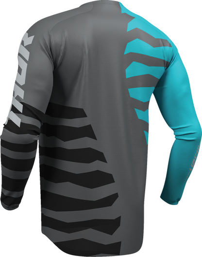 THOR Launchmode Shredder Jersey - Charcoal/Aqua - Medium 2910-8867
