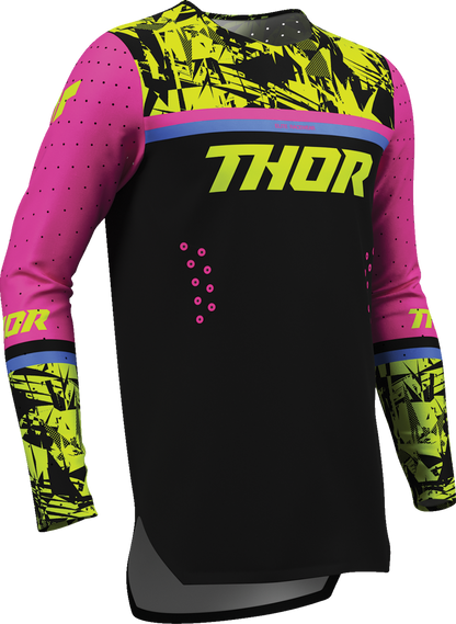 THOR Youth Sportmode Punk'd Jersey - Black/Fuchsia - Small 2912-2729