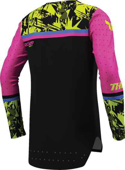 THOR Youth Sportmode Punk'd Jersey - Black/Fuchsia - Medium 2912-2730