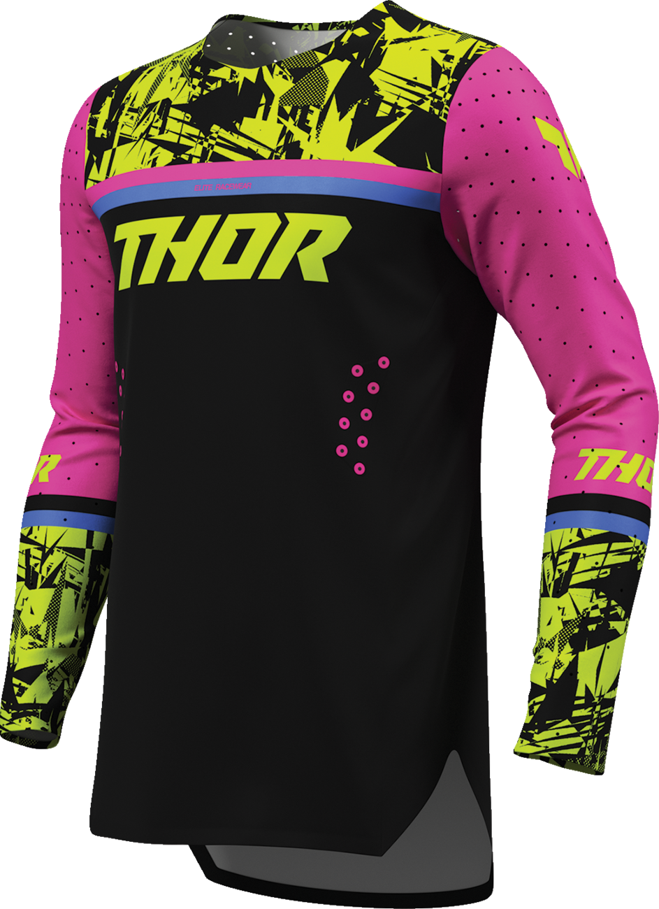 THOR Youth Sportmode Punk'd Jersey - Black/Fuchsia - Medium 2912-2730