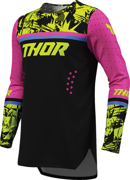 THOR Youth Sportmode Punk'd Jersey - Black/Fuchsia - Small 2912-2729