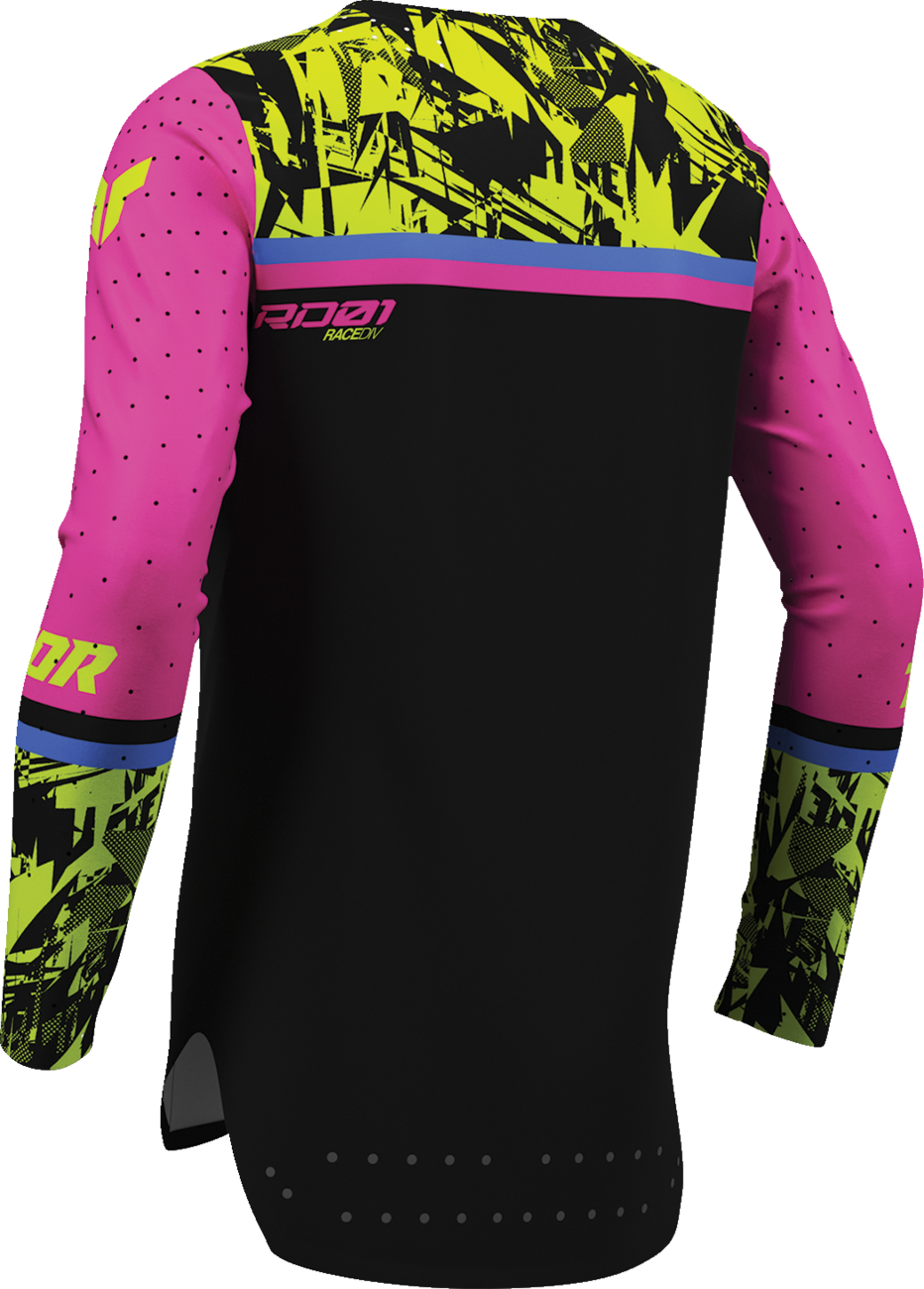 THOR Youth Sportmode Punk'd Jersey - Black/Fuchsia - Small 2912-2729