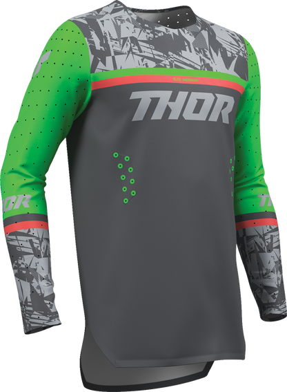 THOR Youth Sportmode Punk'd Jersey - Charcoal/Green - Small 2912-2733