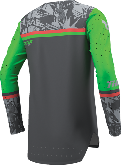 THOR Youth Sportmode Punk'd Jersey - Charcoal/Green - Small 2912-2733