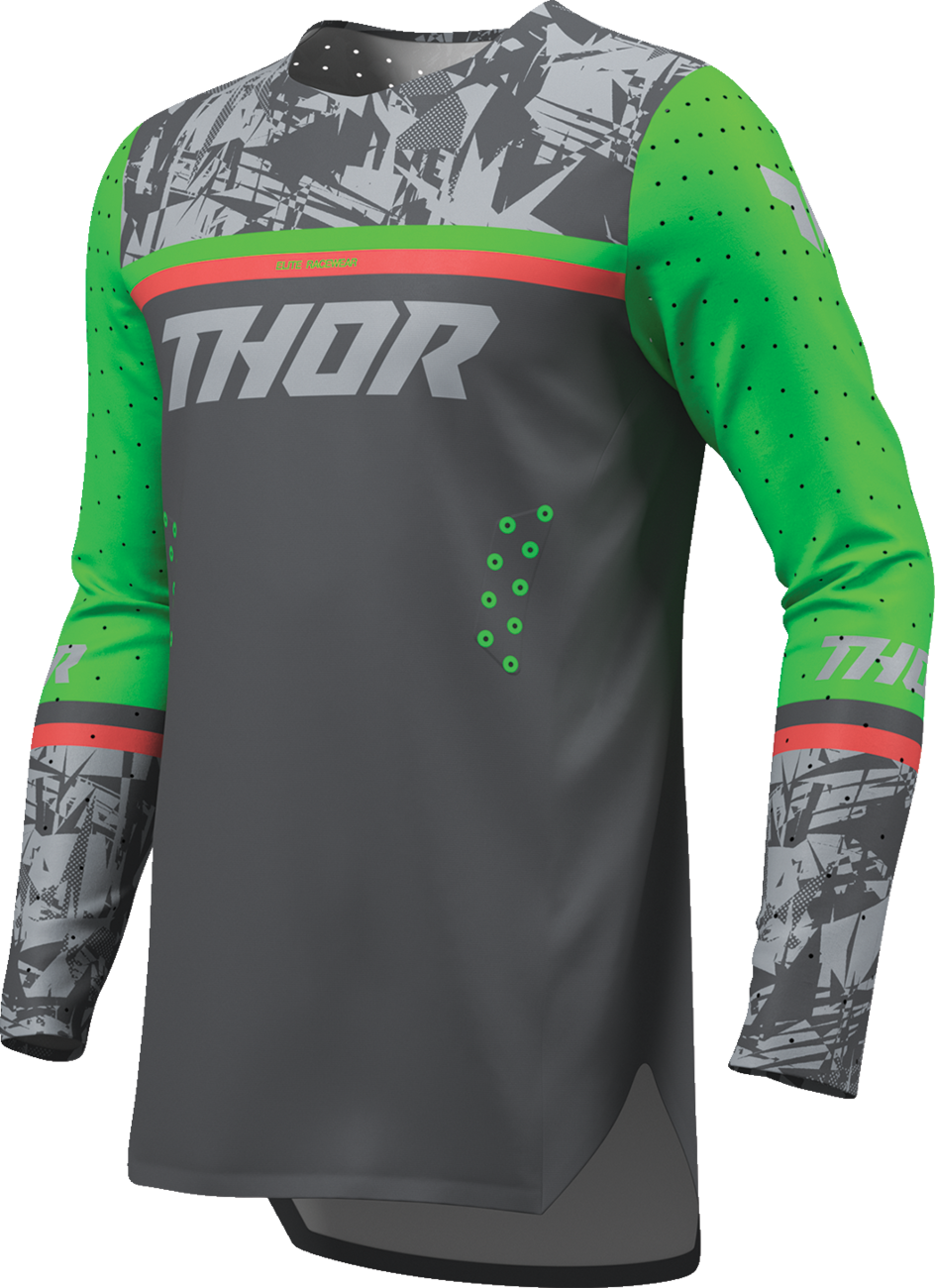 THOR Youth Sportmode Punk'd Jersey - Charcoal/Green - Small 2912-2733
