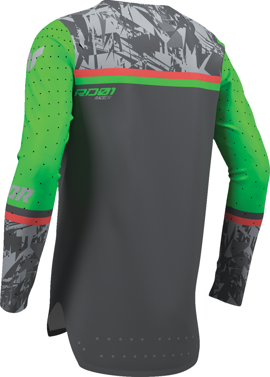 THOR Youth Sportmode Punk'd Jersey - Charcoal/Green - Small 2912-2733