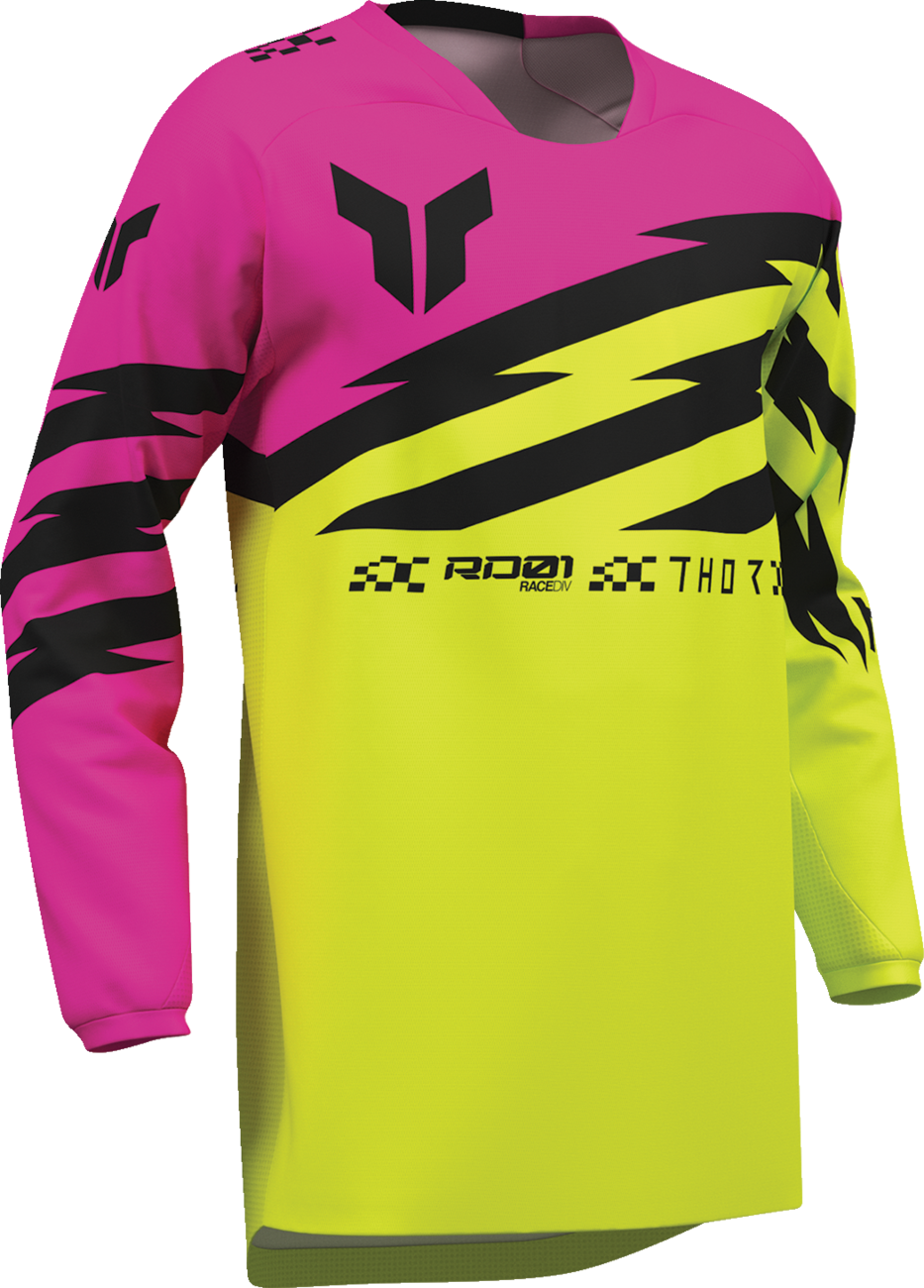 THOR Youth Launchmode Shockie Jersey - Acid/Fuchsia - Large 2912-2741