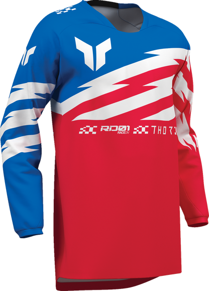 THOR Youth Launchmode Shockie Jersey - Red/Blue - Medium 2912-2752