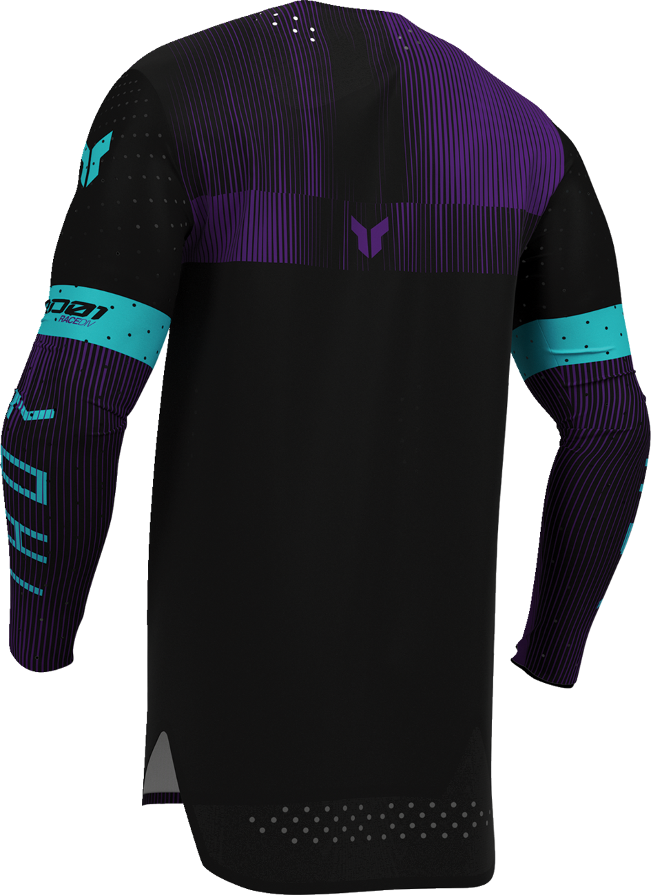 THOR Sportmode Vanish Jersey - Black/Purple - Large 2910-8838