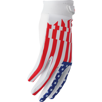 THOR Youth Launchmode Patriot Gloves - Red/White/Blue - Small 3332-2302