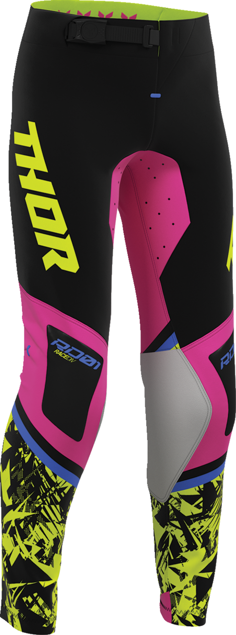 THOR Youth Sportsmode Punk'd Pants - Black/Fuchsia - US 24 2903-2731