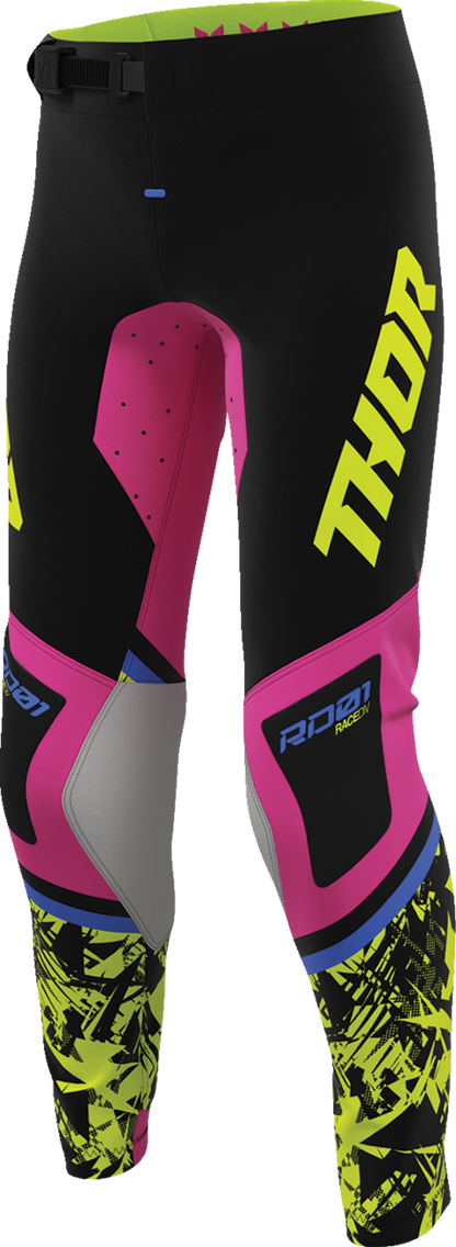 THOR Youth Sportsmode Punk'd Pants - Black/Fuchsia - US 28 2903-2733